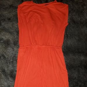Banana Republic orange drawstring Jersey dress
